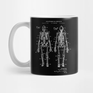 Anatomical Human Skeleton Patent Print 1921 Mug